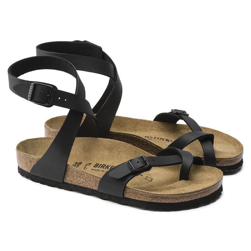 Birkenstock Yara Birko Flor Sandaler Dame Sort | DK 365SGL